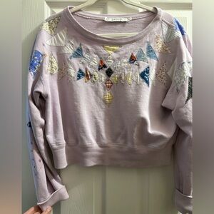 DANNIJO Lavender Patchwork Women's Sweater